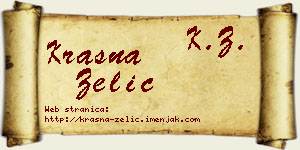 Krasna Zelić vizit kartica